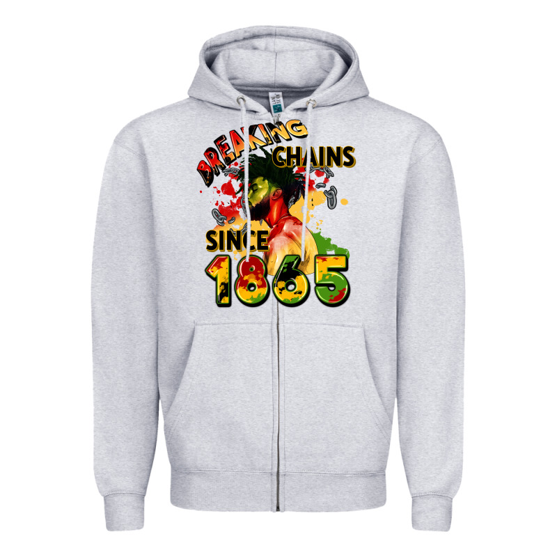 Breaking Chains Since 1865 Zipper Hoodie by CowGirlArtShop | Teevron