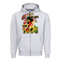 Heather Grey breaking chains since 1865 Zipper Hoodie - CowGirlArtShop