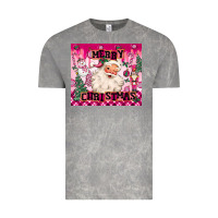 Cloud Rock merry pink christmas santa Vintage Tee - MaliasSmallBusiness