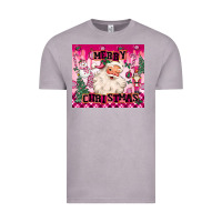 Vintage Zinc merry pink christmas santa Vintage Tee - MaliasSmallBusiness