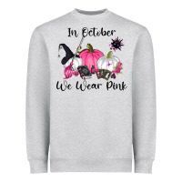 Heather Grey in october we wear pink Heavyweight Sweatshirt - RanaPortraitStore