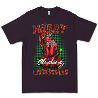 Plum merry clucking christmas rooster Premium Tee - BarkalooDesign