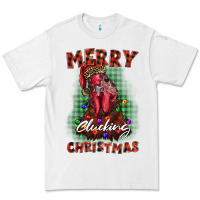 White merry clucking christmas rooster Premium Tee - BarkalooDesign