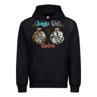 Black Jingle Bell Rockin Urban Hoodie - CowhideDigitalArt