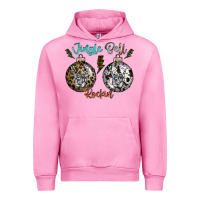 Fuchsia Pink Jingle Bell Rockin Urban Hoodie - CowhideDigitalArt