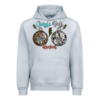 Heather Grey Jingle Bell Rockin Urban Hoodie - CowhideDigitalArt
