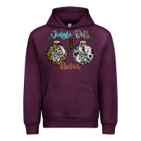 Mauve Wine Jingle Bell Rockin Urban Hoodie - CowhideDigitalArt