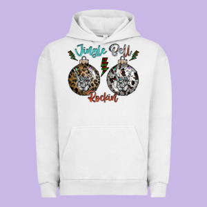 Jingle Bell Rockin Urban Hoodie Designed By Cowhidedigitalart