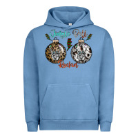 Pigment Pebble Blue Jingle Bell Rockin Urban Hoodie - CowhideDigitalArt