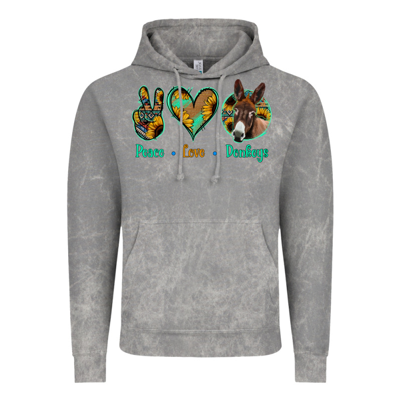 Peace Love Donkeys Vintage Hoodie by Jasminsmagicworld | Teevron