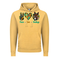 Vintage Mustard Peace Love Donkeys Vintage Hoodie - Jasminsmagicworld