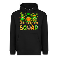 Black St. Patrick's Shenanigans squad gnomies Heavyweight Hoodie - OliviaCreatesArt