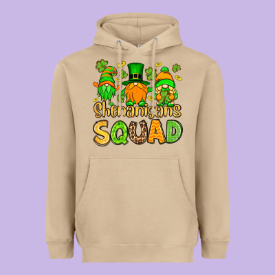 St. Patrick's Shenanigans Squad Gnomies Heavyweight Hoodie Designed By Oliviacreatesart