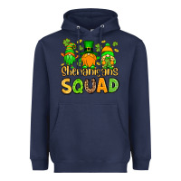 Navy St. Patrick's Shenanigans squad gnomies Heavyweight Hoodie - OliviaCreatesArt