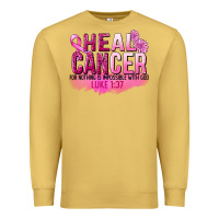 Antique Gold Heal Cancer for nothing is impossible Premium Sweatshirt - FaDigitalArtStudio