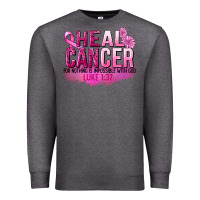 Charcoal Heather Heal Cancer for nothing is impossible Premium Sweatshirt - FaDigitalArtStudio