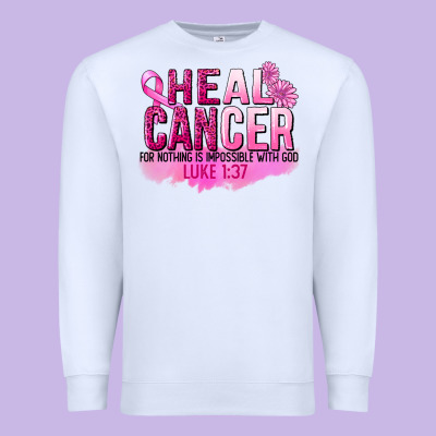 Heal Cancer For Nothing Is Impossible Premium Sweatshirt Designed By Fadigitalartstudio