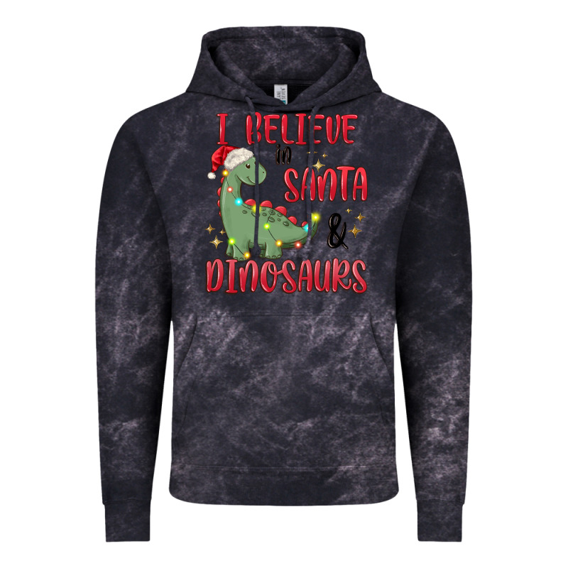 I Believe In Santa & Dinosaurs Vintage Hoodie by MaliasSmallBusiness | Teevron