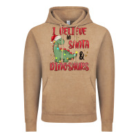 Vintage Coffee i believe in santa & dinosaurs Vintage Hoodie - MaliasSmallBusiness