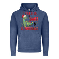 Vintage Denim i believe in santa & dinosaurs Vintage Hoodie - MaliasSmallBusiness