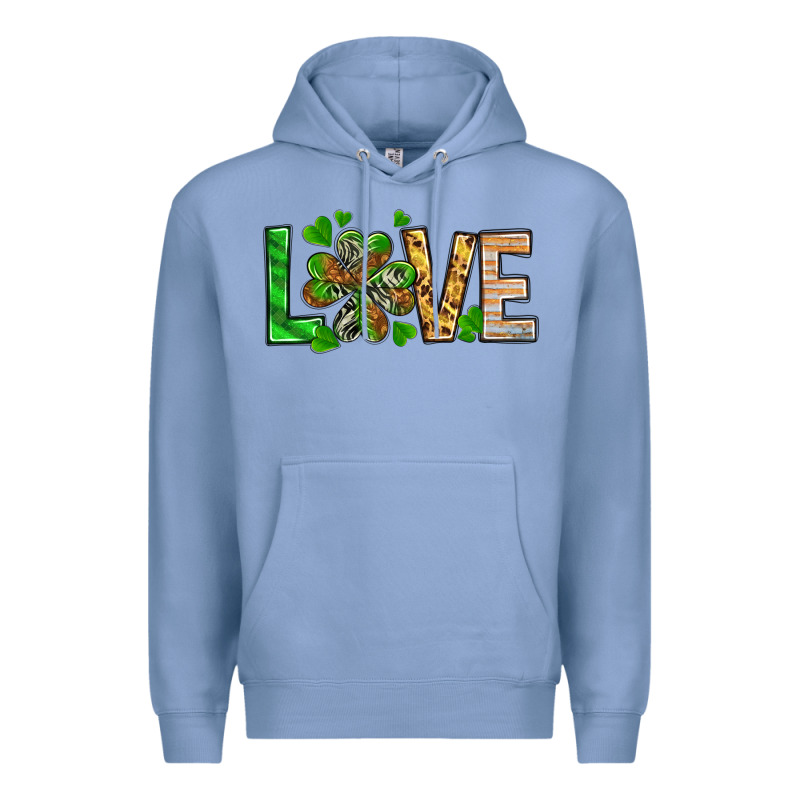 St. Patrick's Love Luck With Clover Premium Hoodie by HowdyJamesFarm | Teevron