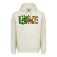 Oatmeal Heather St. Patrick's Love luck with clover Premium Hoodie - HowdyJamesFarm