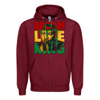 Burgundy dream like king martin luther Zipper Hoodie - CowGirlArtShop