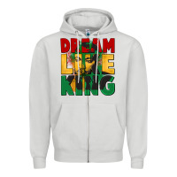 Dove Grey dream like king martin luther Zipper Hoodie - CowGirlArtShop