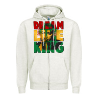 Oatmeal Heather dream like king martin luther Zipper Hoodie - CowGirlArtShop