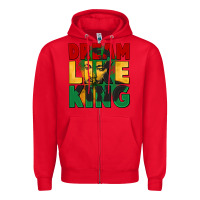 Red dream like king martin luther Zipper Hoodie - CowGirlArtShop