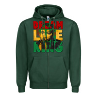 Sports Green dream like king martin luther Zipper Hoodie - CowGirlArtShop