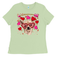 Matcha valentine's day  chihuahua Ladies Tee - RanaPortraitStore