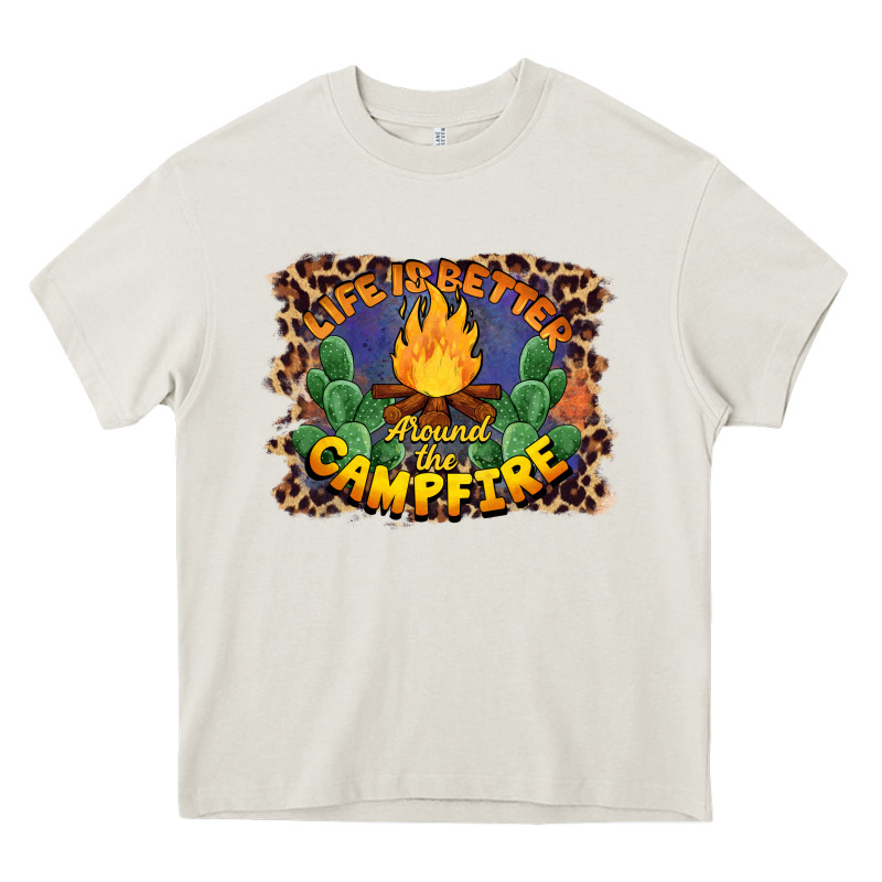 Life Is Better Around The Campfire Heavy Core Tee by BarkalooDesign | Teevron