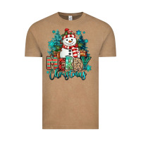 Merry Christmas Snowman Vintage Tee | Teevron
