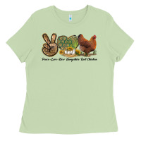 Matcha Peace Love New Hampshire Red Chicken Ladies Tee - LillyAllenDesigns