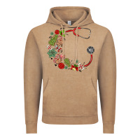 Vintage Coffee custom name christmas stethoscope Vintage Hoodie - MaliasSmallBusiness