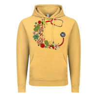 Vintage Mustard custom name christmas stethoscope Vintage Hoodie - MaliasSmallBusiness