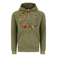 Vintage Olive custom name christmas stethoscope Vintage Hoodie - MaliasSmallBusiness