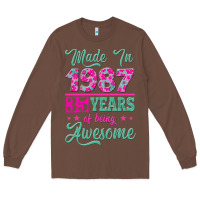 Chestnut made in 1987, 35 years of being awesome Long Sleeve Tee - Jasminsmagicworld