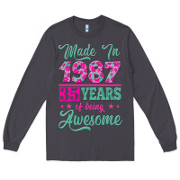Smoke made in 1987, 35 years of being awesome Long Sleeve Tee - Jasminsmagicworld