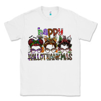 White happy hallothanksmas Classic Tee - SublimationCraftShop