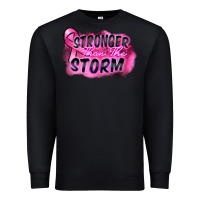 Black Stronger than the storm Premium Sweatshirt - FaDigitalArtStudio