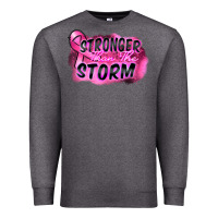 Charcoal Heather Stronger than the storm Premium Sweatshirt - FaDigitalArtStudio