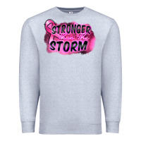 Heather Grey Stronger than the storm Premium Sweatshirt - FaDigitalArtStudio