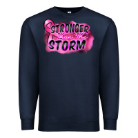 Navy Stronger than the storm Premium Sweatshirt - FaDigitalArtStudio