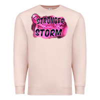 Pale Pink Stronger than the storm Premium Sweatshirt - FaDigitalArtStudio