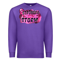 Purple Stronger than the storm Premium Sweatshirt - FaDigitalArtStudio