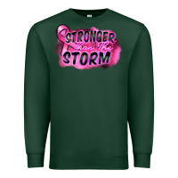 Sports Green Stronger than the storm Premium Sweatshirt - FaDigitalArtStudio