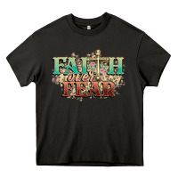 Asphalt faith over fear cross Heavy Core Tee - NancyCooperArtShop