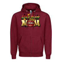 Burgundy black mom Zipper Hoodie - CowGirlArtShop